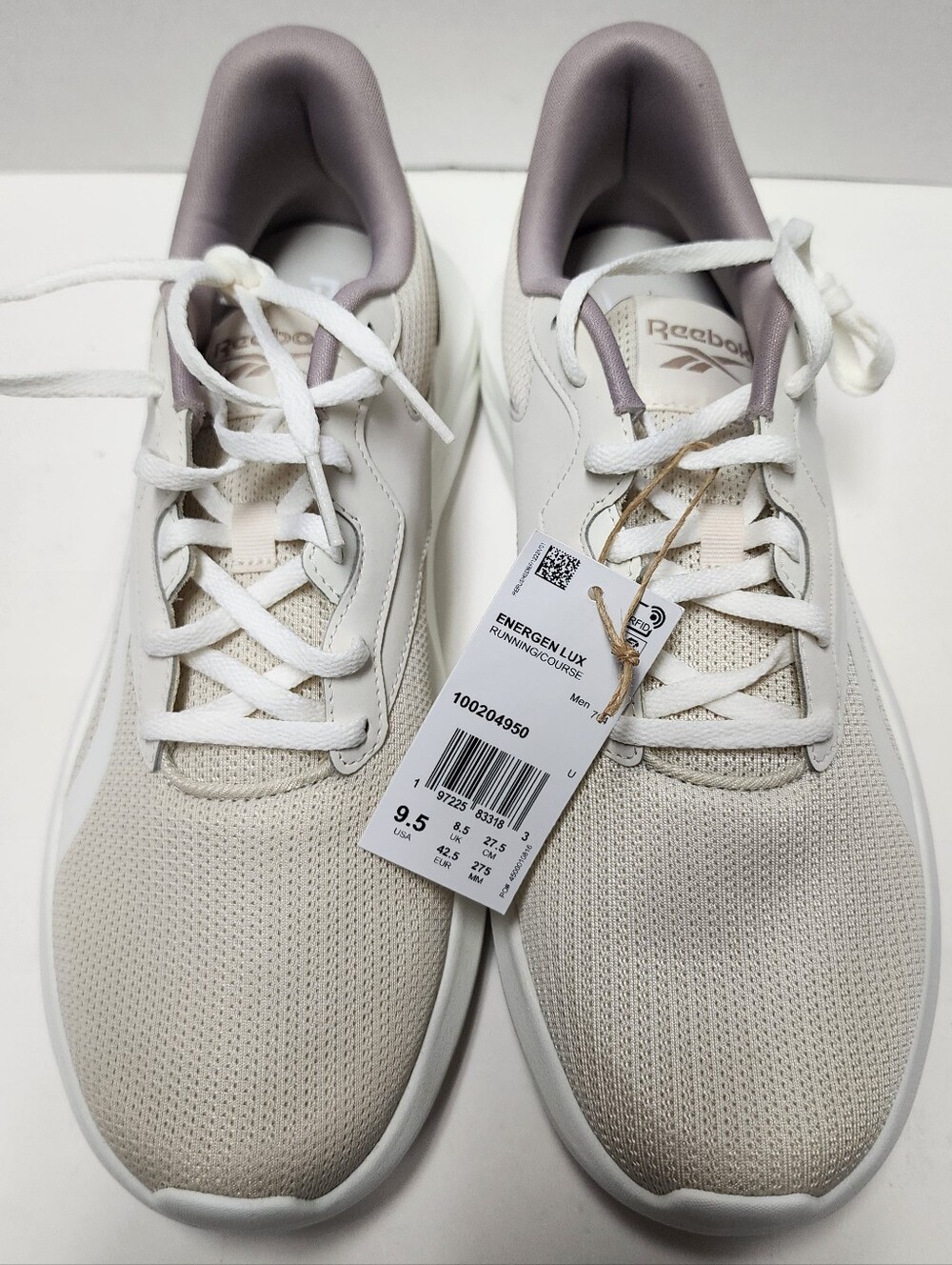 Size 9.5 Mens Reebok Energen Lux Shoes Alabaster Chalk Athletic Running New